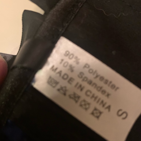 Adore Me lace up back corset in black & royal blue satin . Boudoir, costume Sm - Picture 3 of 6